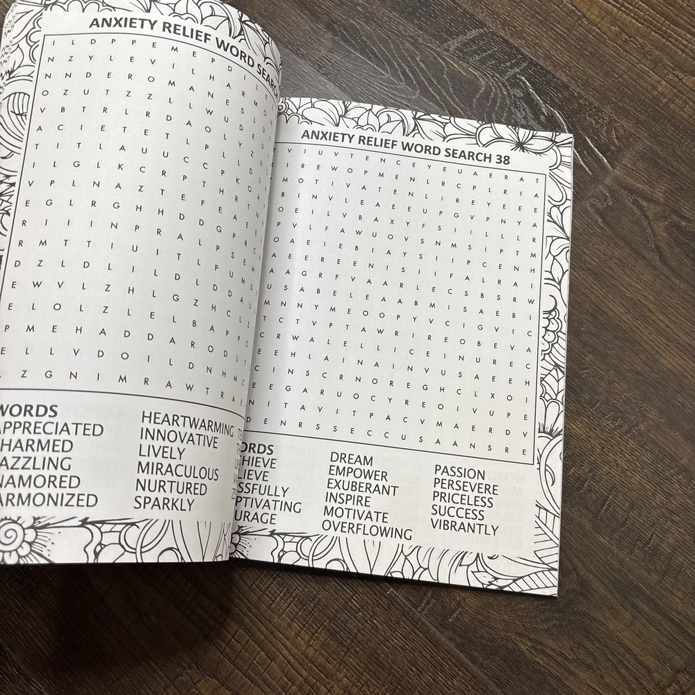 1200 Large Print Word Search for Adults Anxiety Relief by Book New - Picture 4 of 4